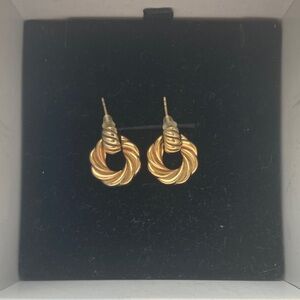 Mejuri Gold Plated Sterling Silver Swirl Drop Earrings